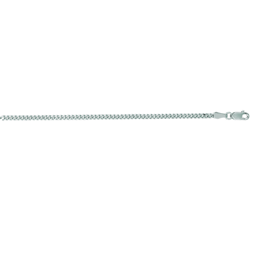 14K Gold 2.2mm Gourmette Chain