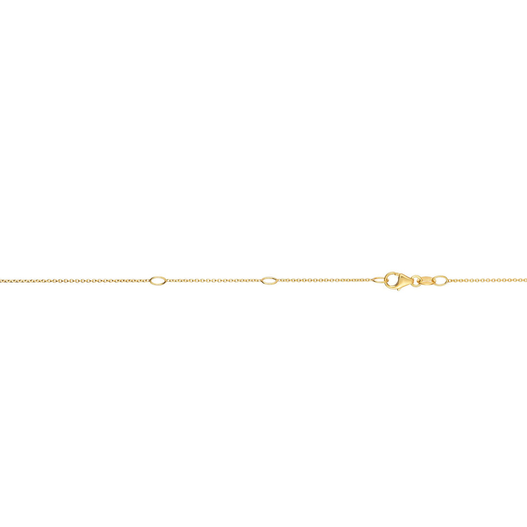 10K Gold .85mm Double Extendable Cable Chain