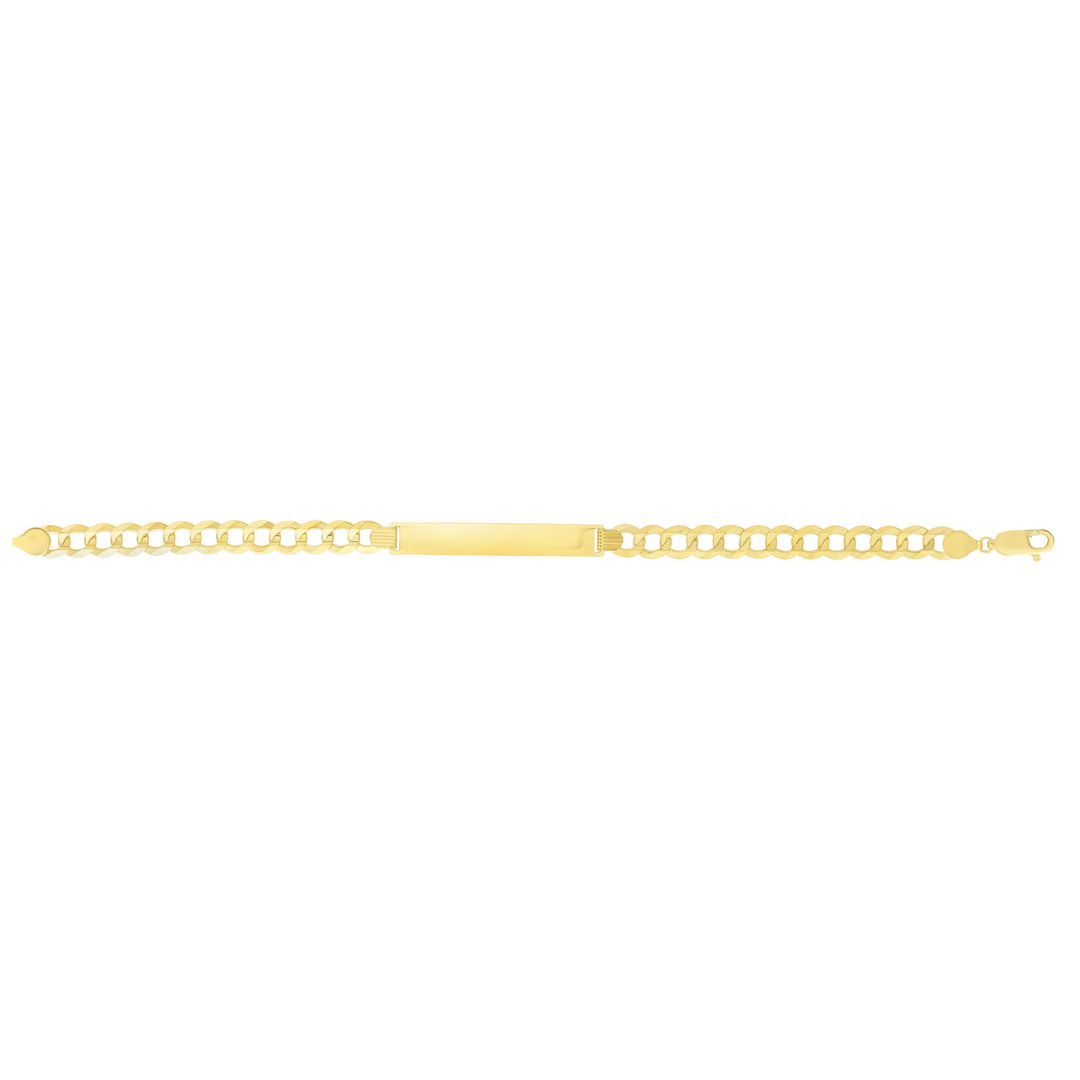 10K Gold 6.7mm Curb ID Bracelet